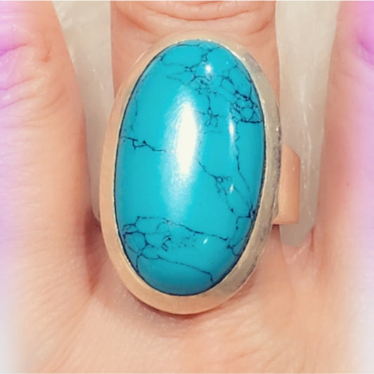 Turquoise Solid Sterling Gemstone Ring