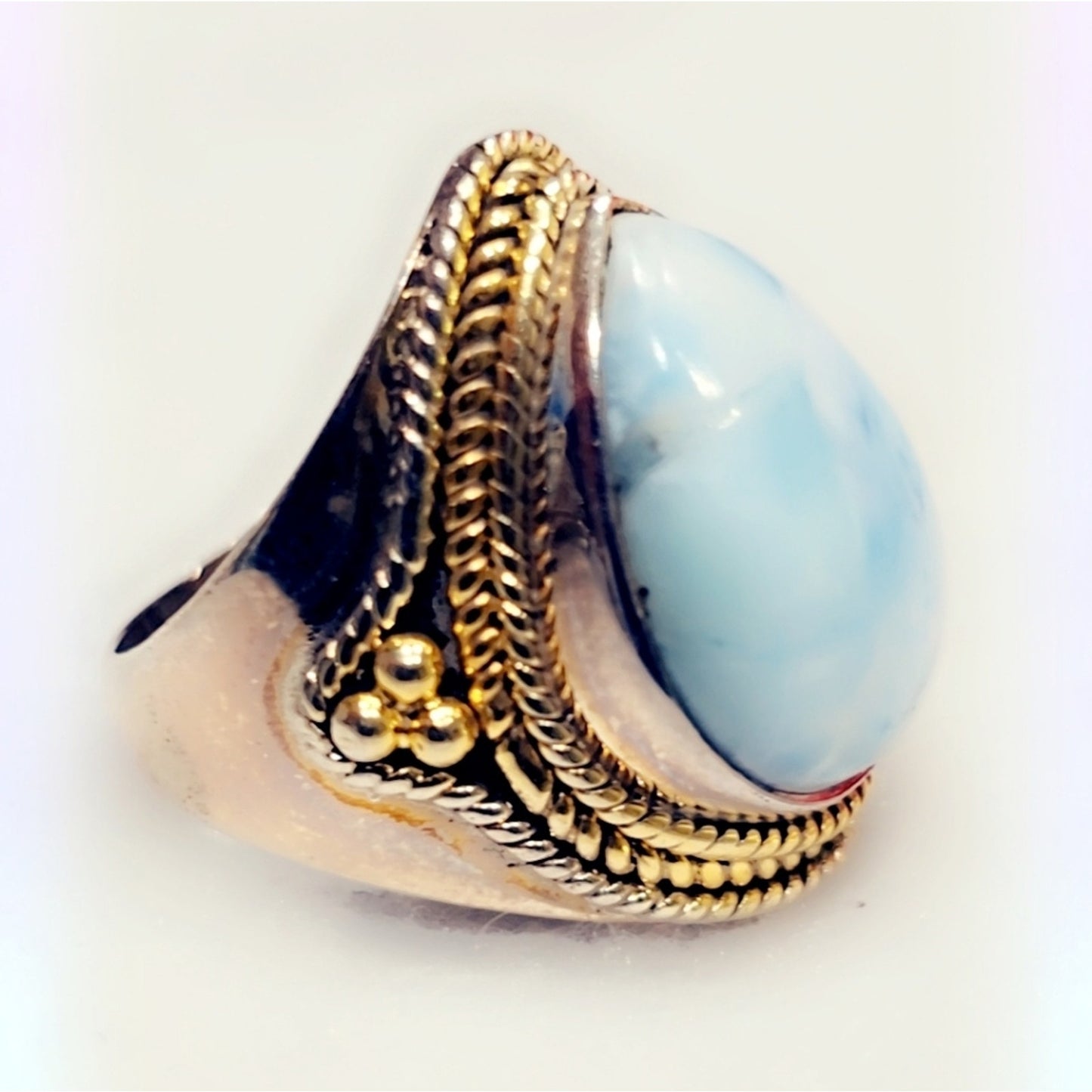 Larimar Sterling Silver Gemstone Ring