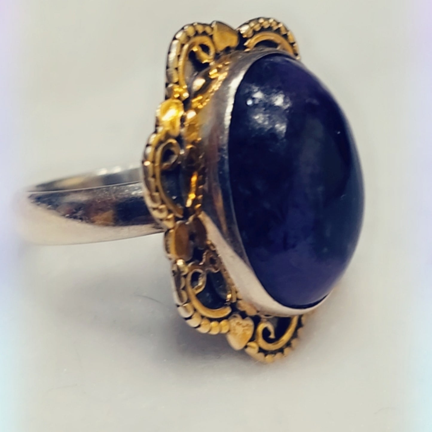 Vermeil Charoite Sterling Silver Gemstone Ring