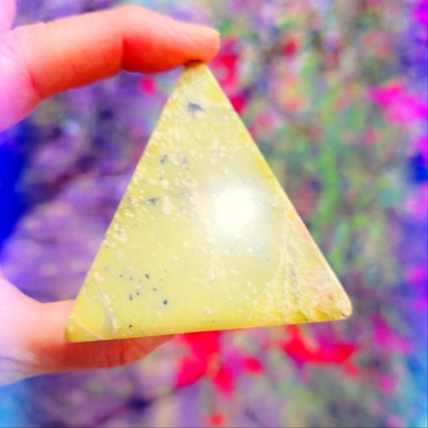 Serpentine Gemstone Pyramid- Large