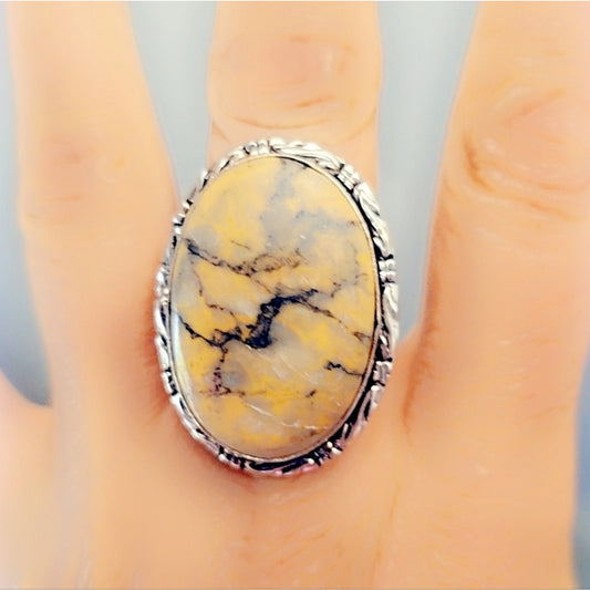 Jasper Monster Gemstone Ring