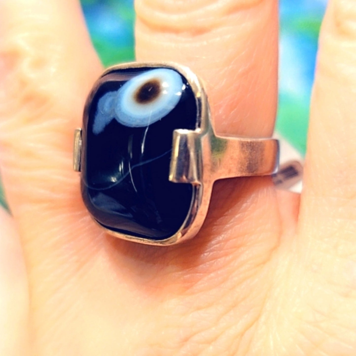 Botswana Agate Sterling Silver Gemstone Ring