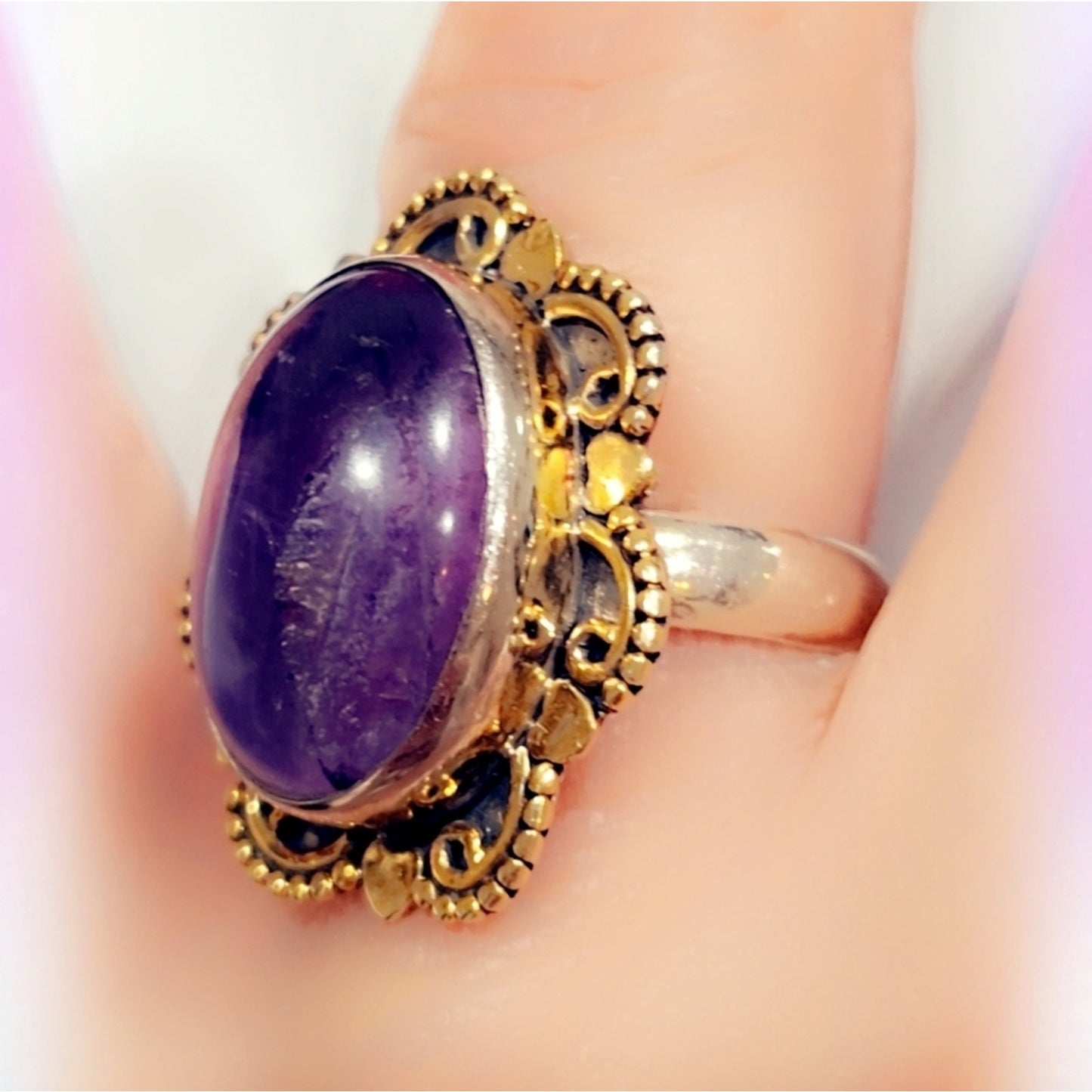 Amethyst Sterling Silver 925 Gemstone Ring