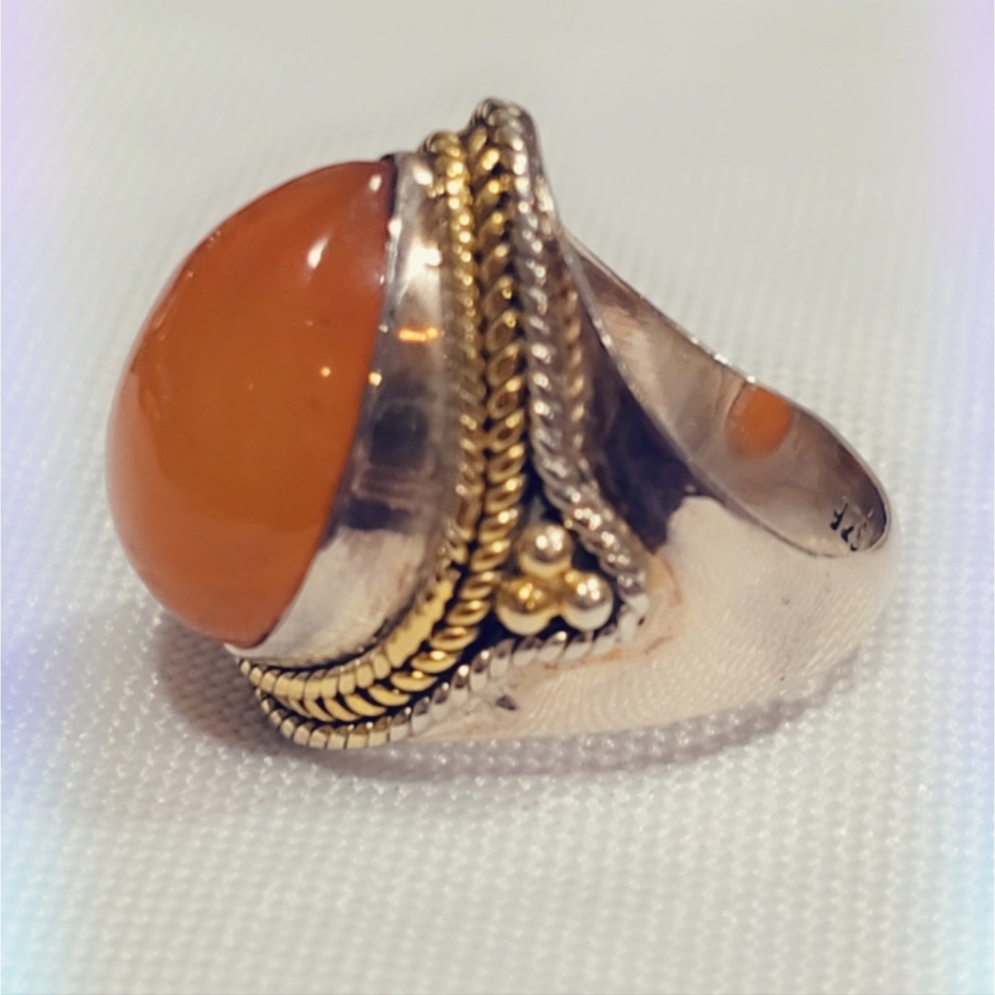 Carnelian Sterling Silver Gemstone Ring