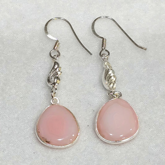 Solid Sterling Silver Gemstone Dangle Earrings