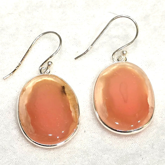 Solid Sterling Silver Gemstone Dangle Earrings