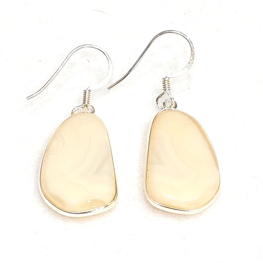 Solid Sterling Silver Gemstone Dangle Earrings