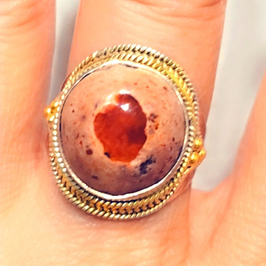 Mexican Fire Opal Sterling Silver Gemstone Ring