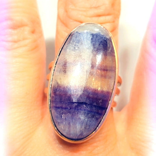 Flourite Sterling Silver Gemstone Ring