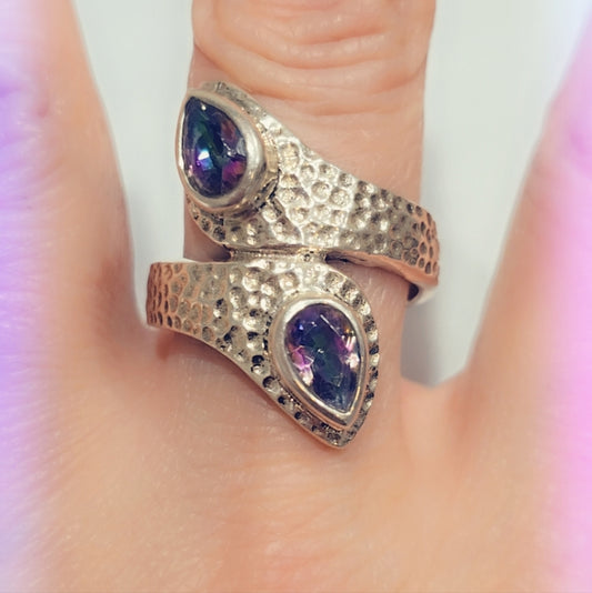 Mystic Topaz Sterling Silver Gemstone Ring