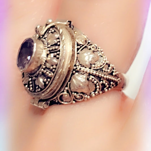 Amethyst Poison Sterling Silver Gemstone Ring