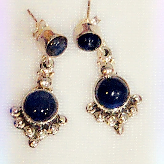 Labradorite Sterling Silver Gemstone Dangle Earrings
