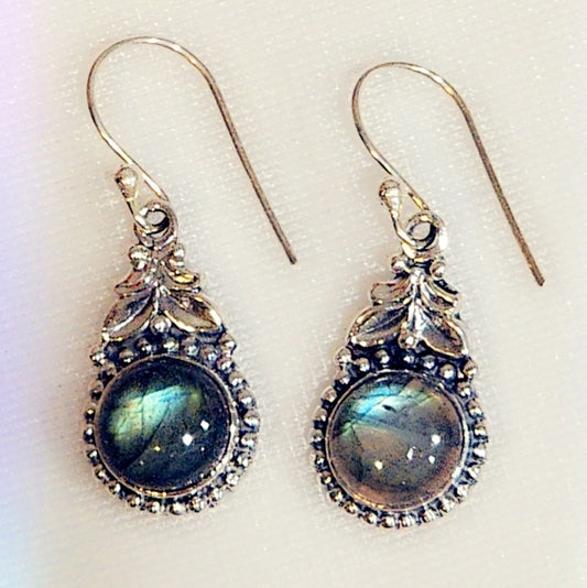 Labradorite Sterling Silver Gemstone Dangle Earrings