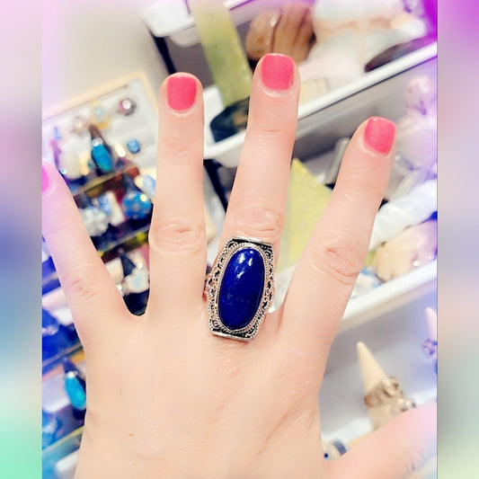 Lapis Sterling Silver Gemstone Ring