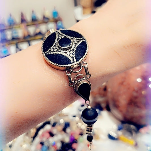 Onyx Tibetan Hand Crafted Bracelet