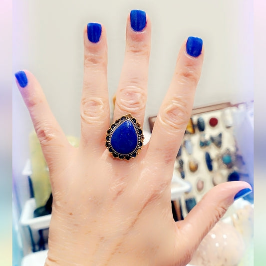 Lapis Sterling Silver Gemstone Ring