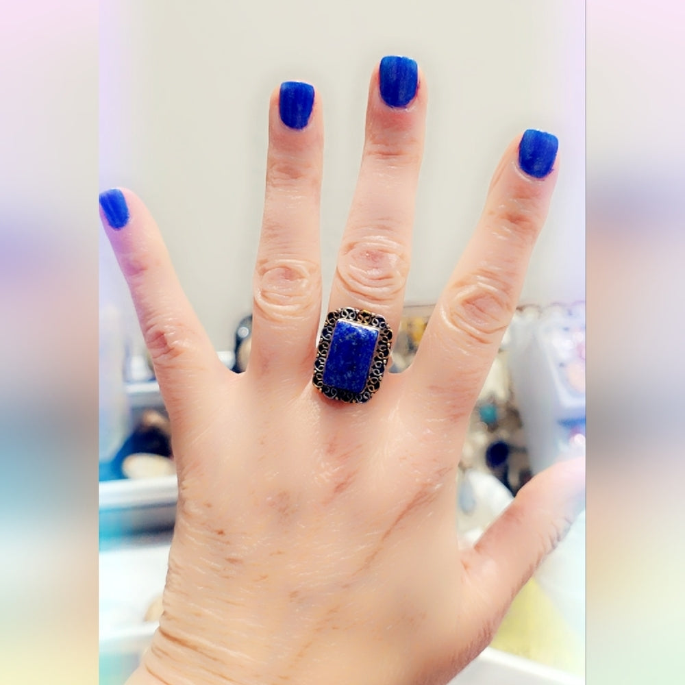 Lapis Sterling Silver Gemstone Ring
