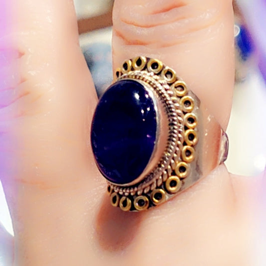 Amethyst Sterling Silver Gemstone Ring