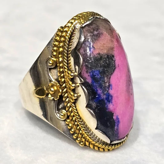 Custom Made Rhodonite Solid Sterling Gemstone Ring