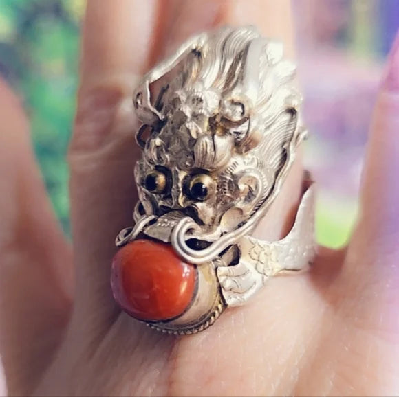 Dragon Carnelian Solid Sterling Silver Gemstone Ring