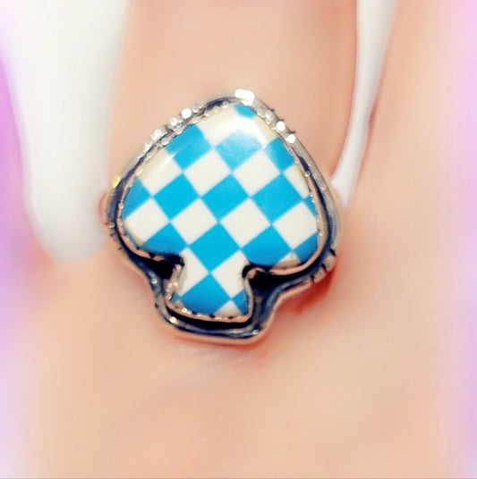 Spade Sterling Gemstone Ring