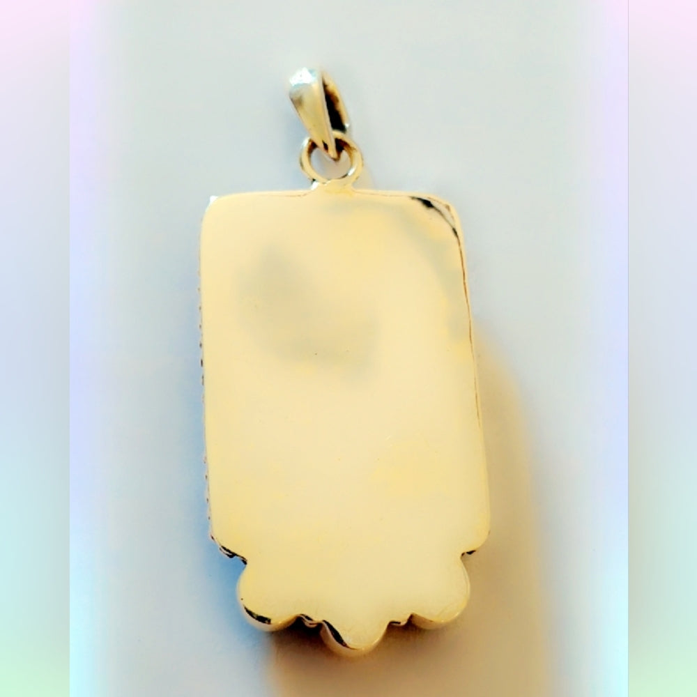 Spiny & Turquoise Sterling Gemstone Pendant