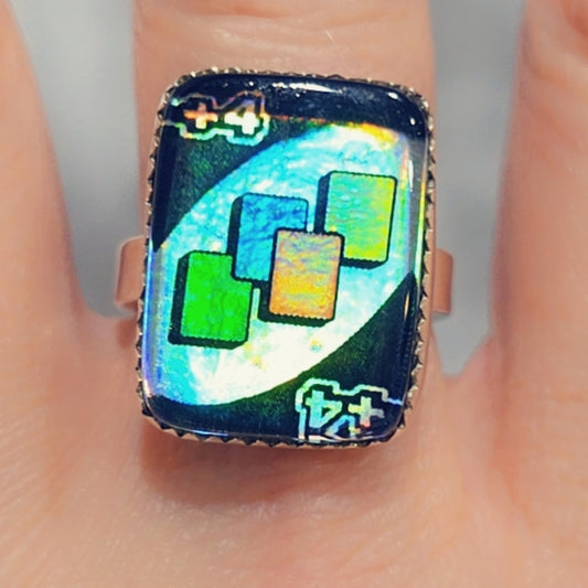Glass Crystal Ring UNO™️ Sterling Gemstone Ring