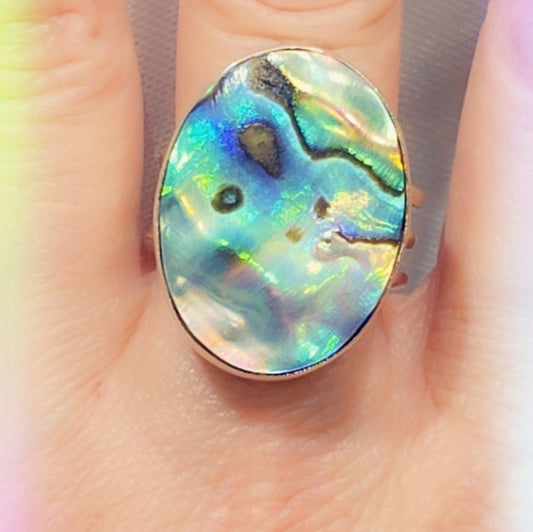 Abalone Sterling Silver Gemstone Ring