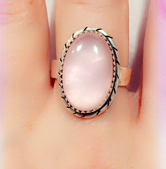 Pink Cubic Zirconia Sterling Gemstone Ring