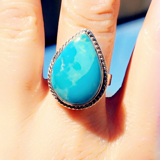Kingman Turquoise Sterling Gemstone Ring