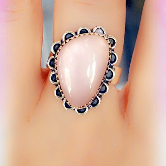 Pink Cubic Zirconia Sterling Gemstone Ring