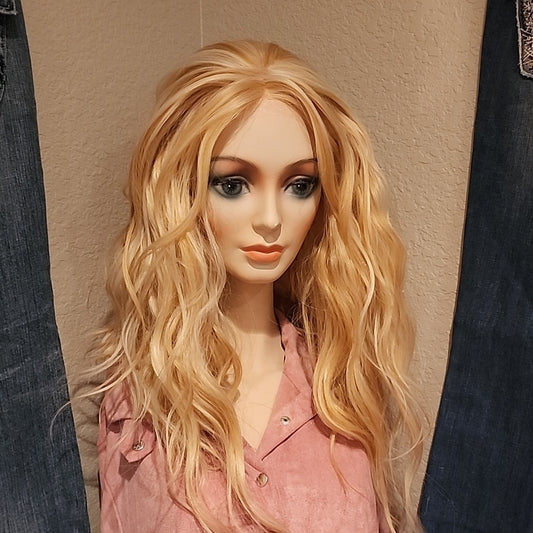 NEW Strawberry Blonde Mix Lace Front Wig, Heat Resistant!