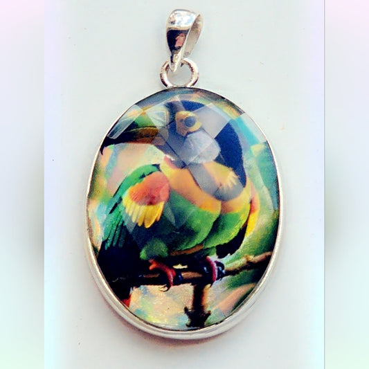 Prism Aurora Faceted Sterling Gemstone Pendant