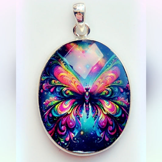 Prism Aurora Faceted Sterling Gemstone Pendant