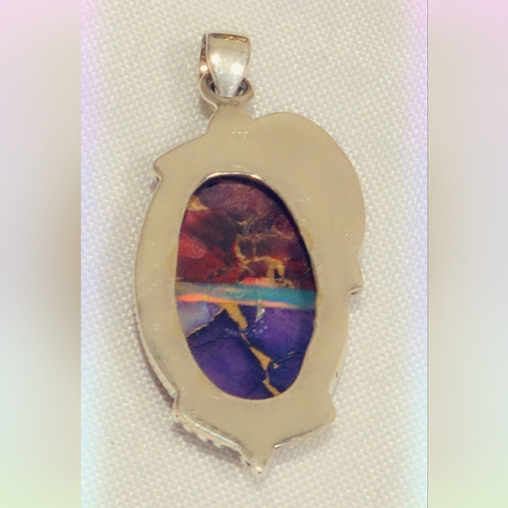 Opal & Spiny Gemstone Pendant