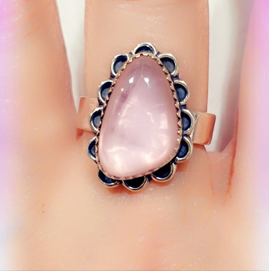 Pink Cubic Zirconia Sterling Gemstone Ring