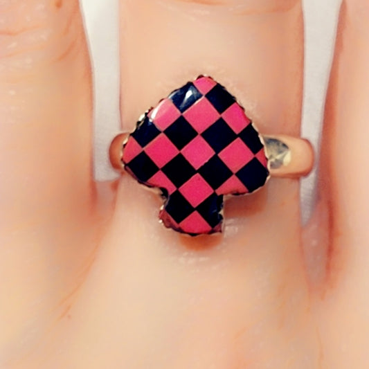 Spade Sterling Gemstone Ring