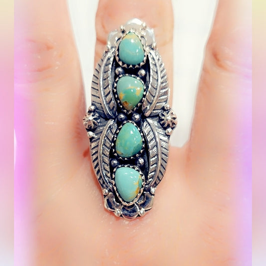 Kingman Turquoise Sterling Gemstone Ring