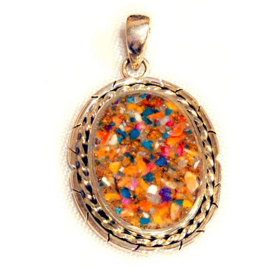 Turquoise & Spiny Sterling Gemstone Pendant