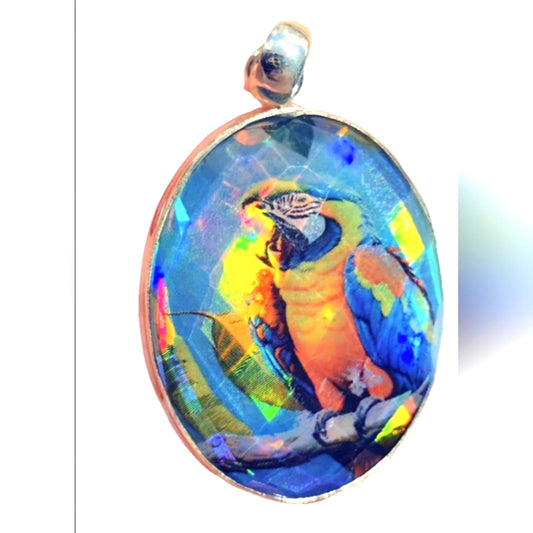 Prism Aurora Faceted Sterling Gemstone Pendant