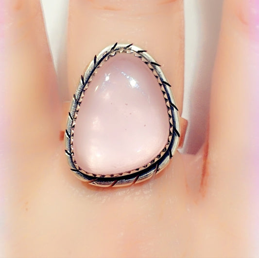 Pink Cubic Zirconia Sterling Gemstone Ring