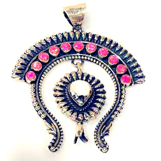 Naja Opal & Buffalo Sterling Gemstone Pendant