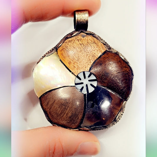 Multi Stone Tibetan Pendant