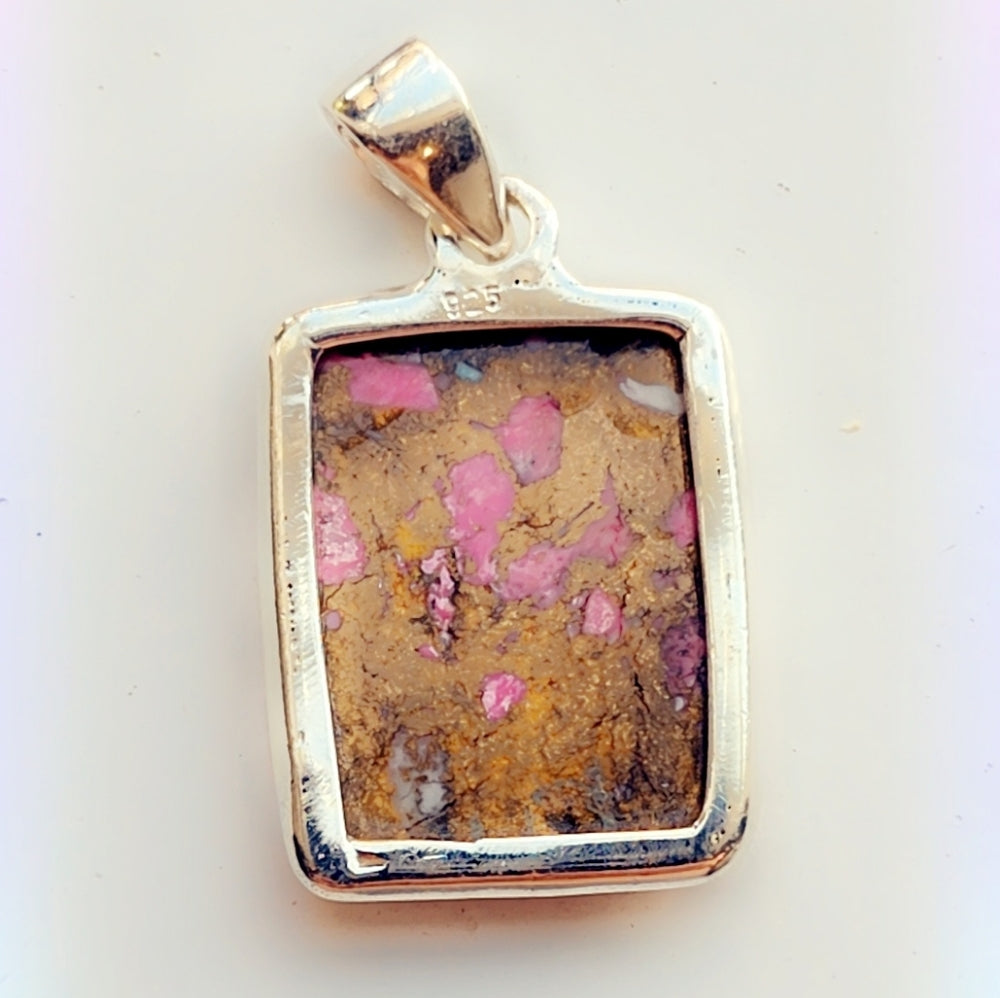 Pink Spiny Turquoise Sterling Gemstone Pendant